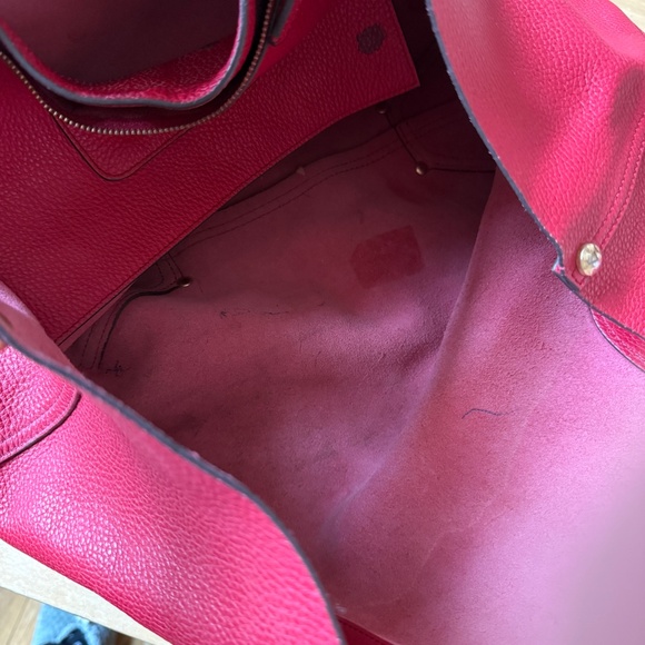 ANNABEL INGALL RED PEBBLE LEATHER ISABELLA TOTE BAG LUXURY SHOULDER STRAPS - Picture 6 of 11